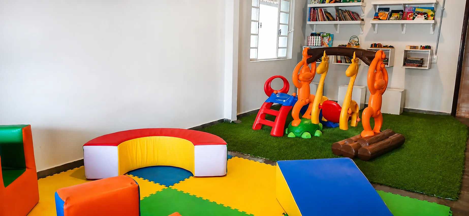 Espaço de leitura e brincadeira da unidade CELD Lagoa Santa